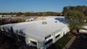 Commercial metal roof restoration in Madison, WI