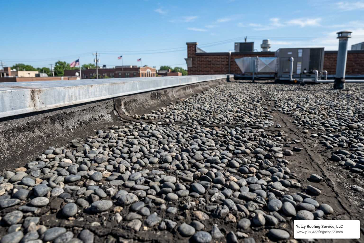 asphalt and gravel roof