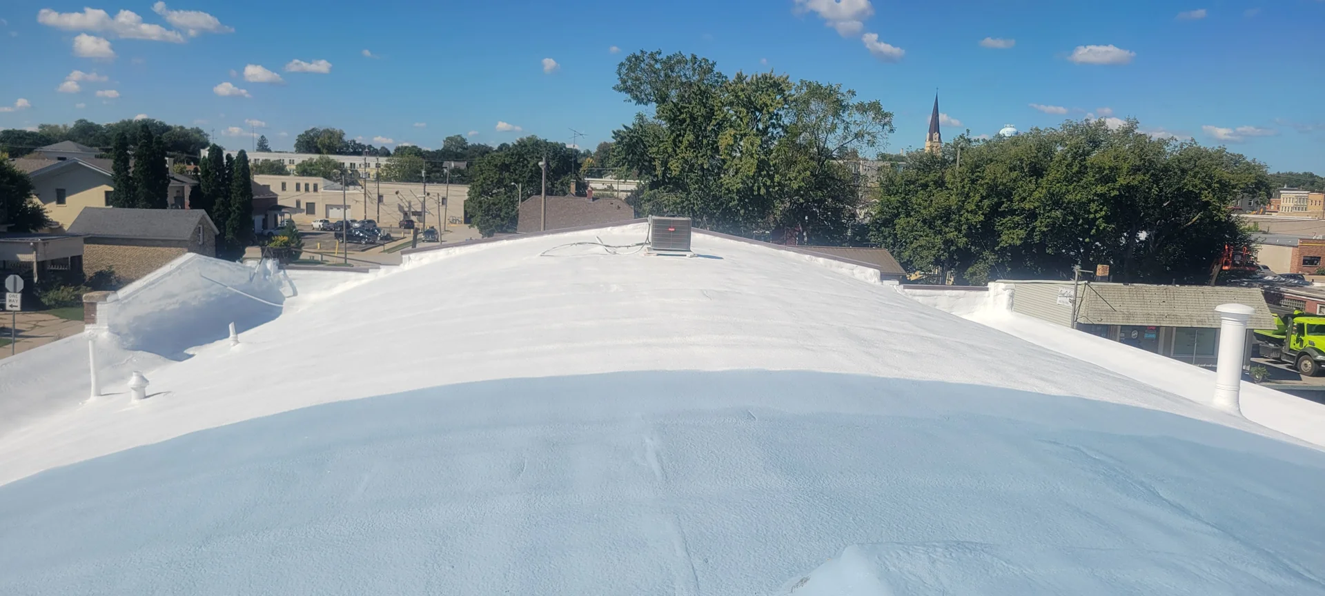 waterproof roof deck commercial flat surface seamless membrane