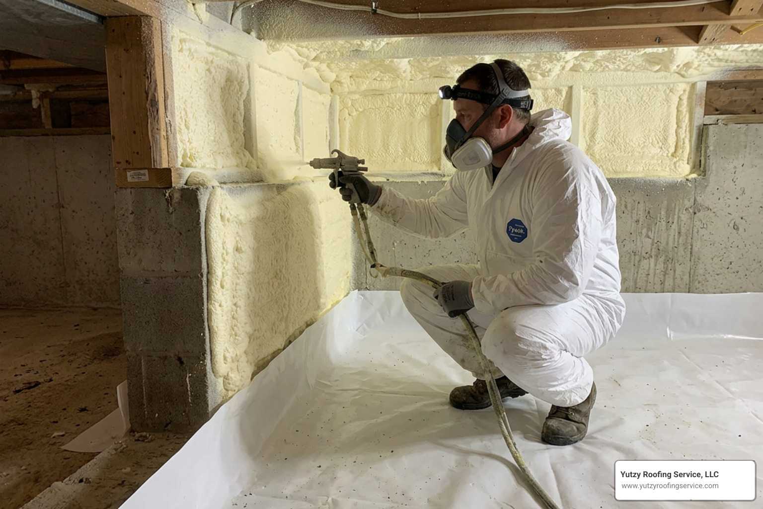 spray foam crawl space foundation insulation