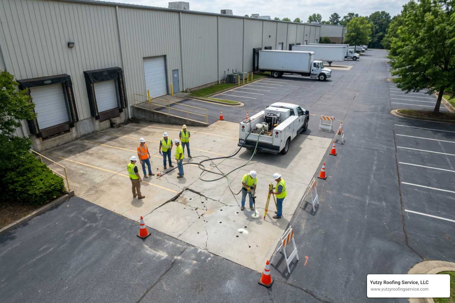 concrete foam spray on commercial slab